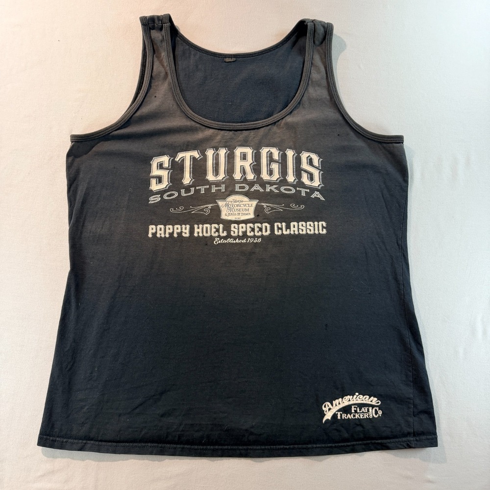 Sturgis South Dakota Pappy Hoel Speed Classic Tank Top American Flat‎ Track
